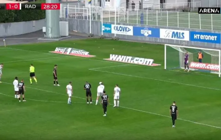 Drugi gol Posušja protiv Radnika (FOTO: Screenshot/Arenasport)/Foto: 