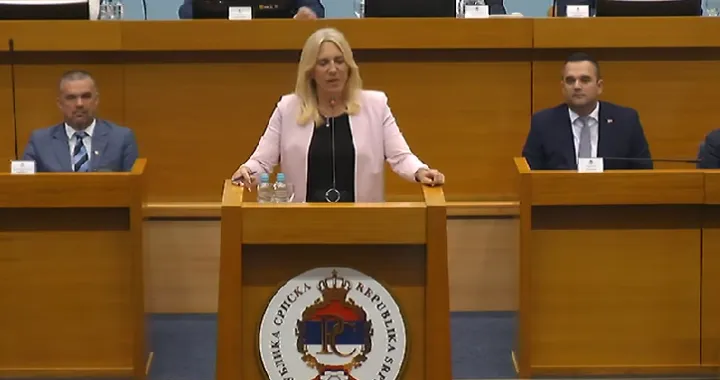 Željka Cvijanović, NSRS, obraćanje/