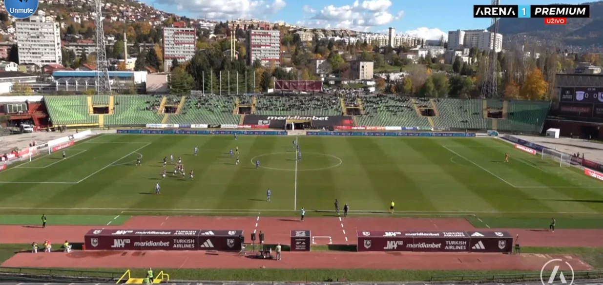 Vodi Sarajevo protiv Radnika iz Hadžića (FOTO: Screenshot/Arenasport)/Foto: