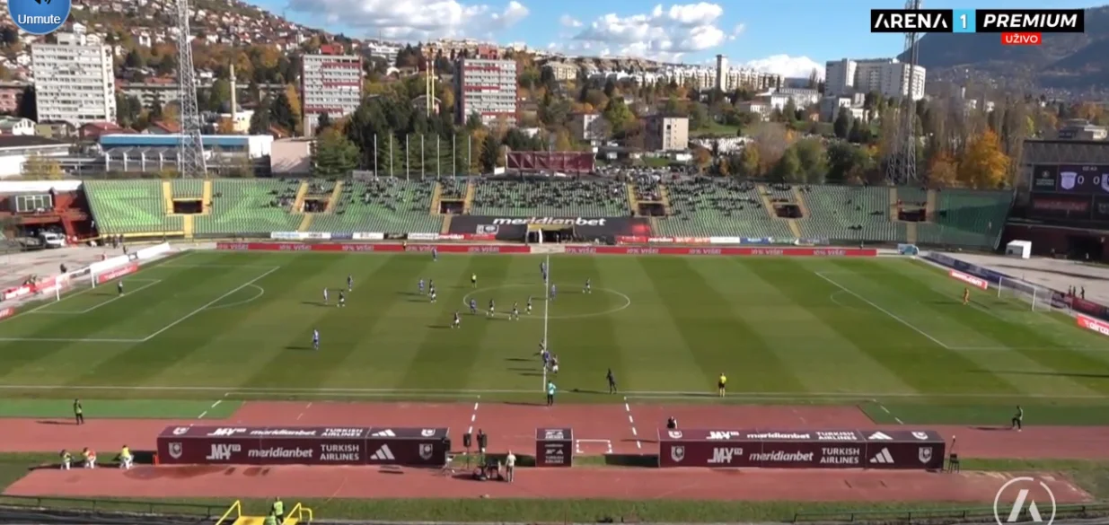 Vodi Sarajevo protiv Radnika iz Hadžića (FOTO: Screenshot/Arenasport)/Foto: