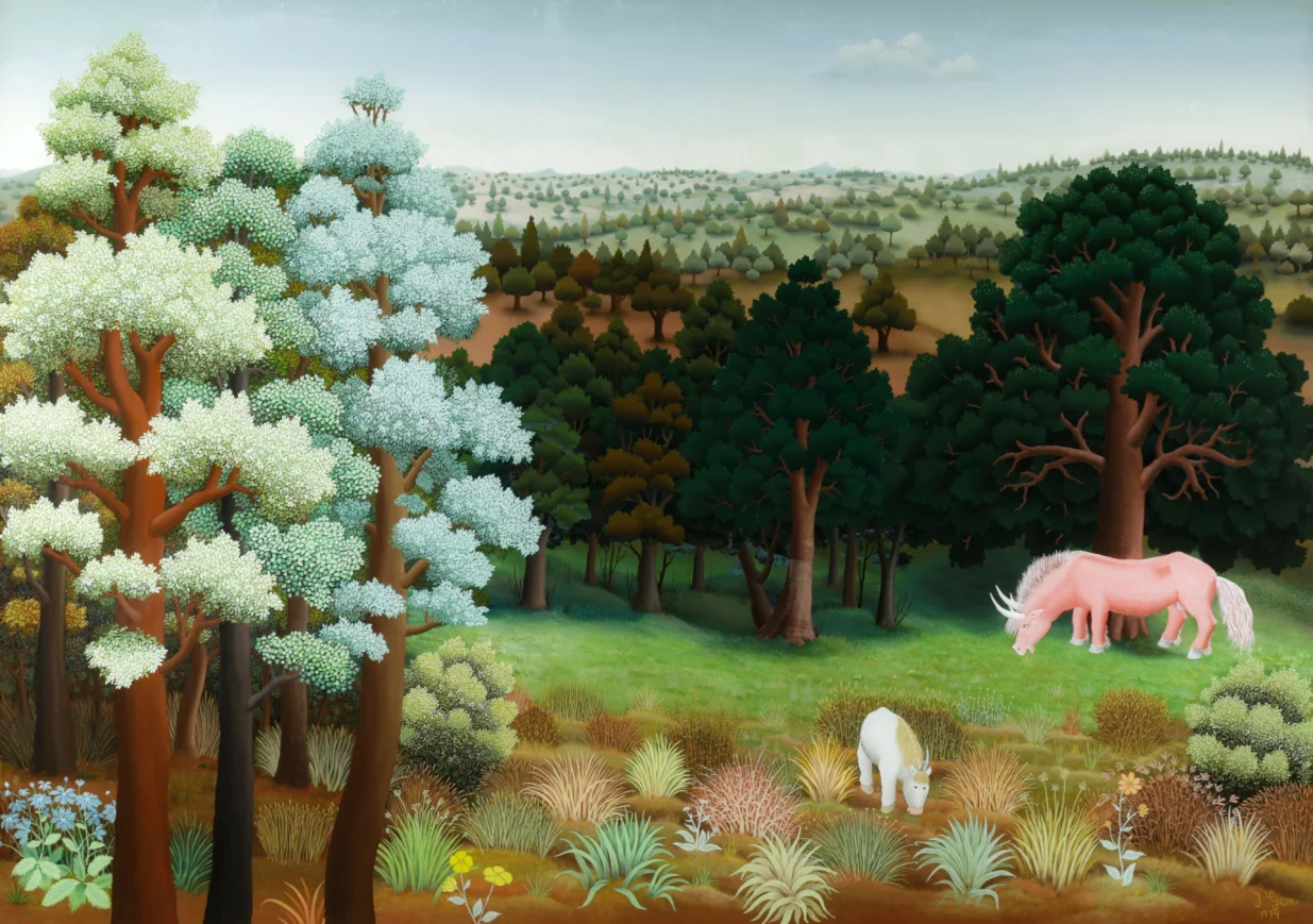 Ivan Generalić: "Rogati konj", 1974. /Stjepan Dolenec/Stjepan Dolenec