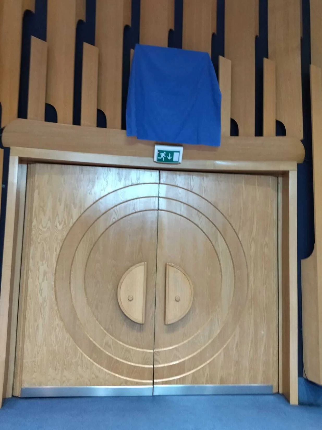 Iz Plave sale Parlamentarne skupštine BiH iznesene sve četiri velike zastave BiH, a grb BiH prekriven/Naprijed Bih!