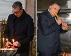 aleksandar vučić i milorad dodik parastosi u beogradu i banjoj luci/Instagram/x