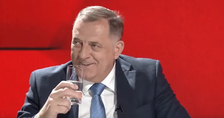 Milorad Dodik, smijeh/Screenshot