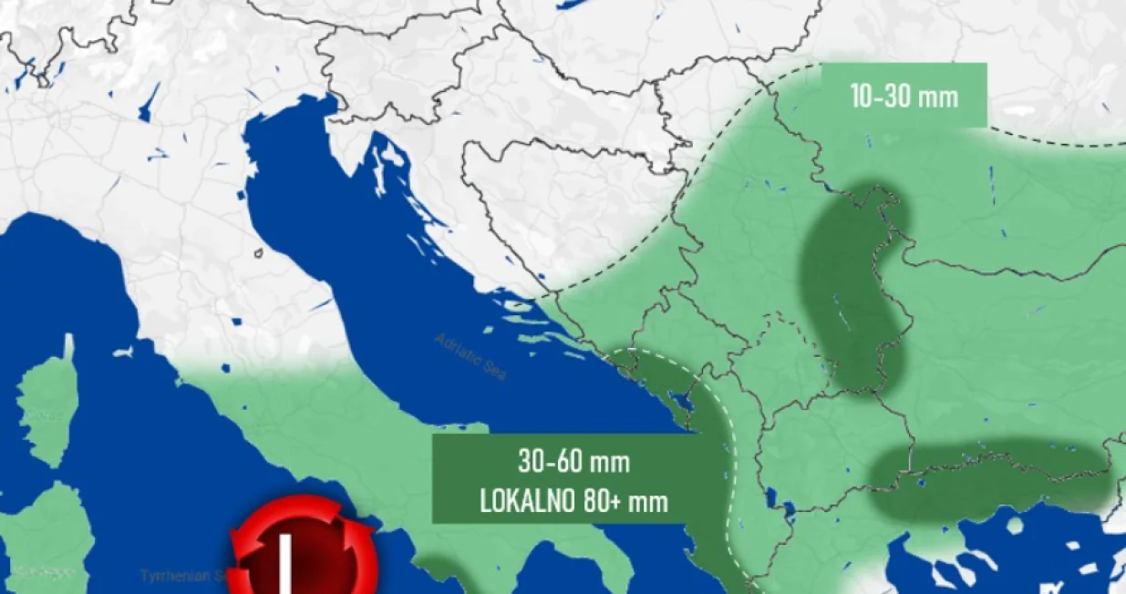 BH Meteo, vremenska prognoza, padavine, kiša/Bh Meteo