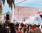 Protest, riva, Split, hapšenje napadača na Srbe, Hrvatska/Bogdan Klarić