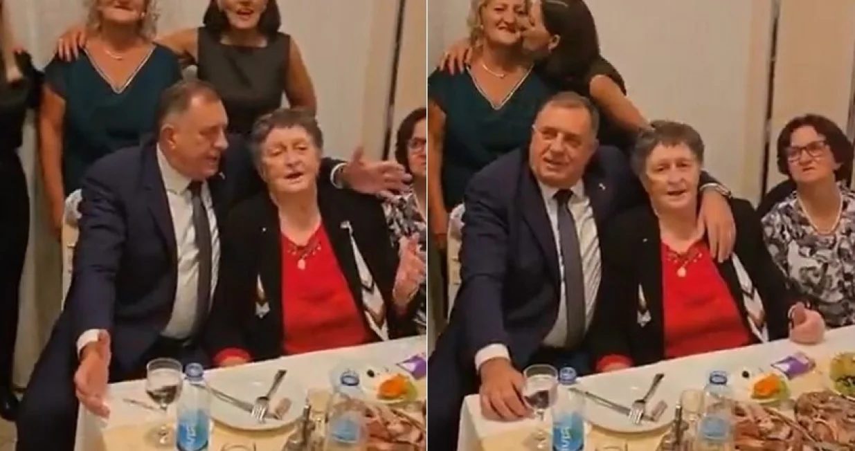 Dodik pjeva s majkom/Screenshot/