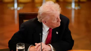 U.S. President Donald Trump attends a dinner with the leaders of the C5+1 Central Asian countries of Kazakhstan, Kyrgyzstan, Tajikistan, Turkmenistan, and Uzbekistan, in the East Room of the White House in Washington, D.C., U.S., November 6, 2025. REUTERS/Nathan Howard/Nathan Howard