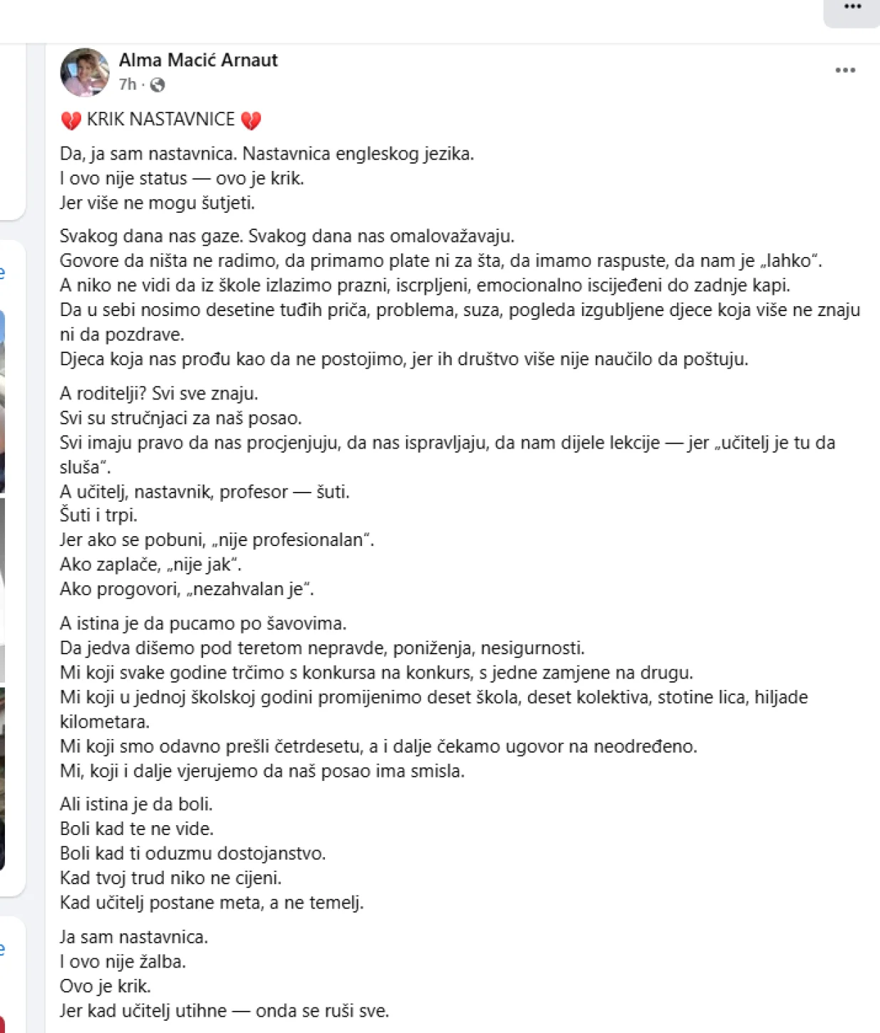 Alma Macić Arnaut/Fb