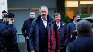 Guillaume Sarkozy arrives at the house of his brother former French President Nicolas Sarkozy, on the day Sarkozy begins his five-year prison sentence at the Sante prison for criminal conspiracy over attempts to raise campaign funds from Libya, in Paris, France, October 21, 2025. REUTERS/Sarah Meyssonnier/Sarah Meyssonnier