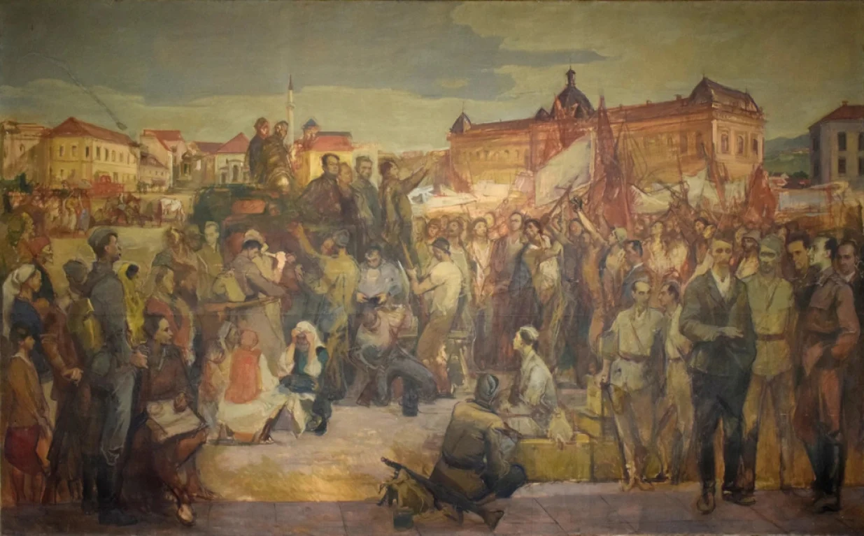 Slika "Oslobođenje Tuzle" Ismeta Mujezinovića/