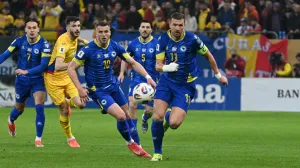 Detalj sa utakmice između Rumunije i Bosne i Hercegovine (FOTO: NFSBiH.ba)/Foto: 