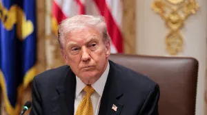 U.S. President Donald Trump hosts a bilateral lunch with Hungary's Prime Minister Viktor Orban (not pictured) at the White House in Washington, D.C., U.S., November 7, 2025. REUTERS/Jonathan Ernst/Jonathan Ernst