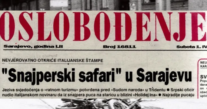 Naslovna stranica Oslobođenja - 1. april 1995. godine/Arhiv Oslobođenja