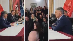 Dodik i Karan na skupu u Višegradu/