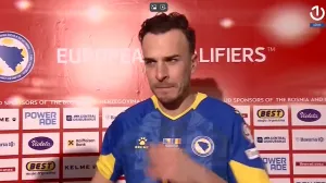 Tabaković sretan zbog pobjede Zmajeva protiv Rumunije (FOTO: Screenshot/BHRT)/Foto: 