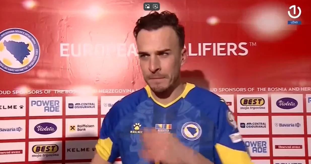 Tabaković sretan zbog pobjede Zmajeva protiv Rumunije (FOTO: Screenshot/BHRT)/Foto: 