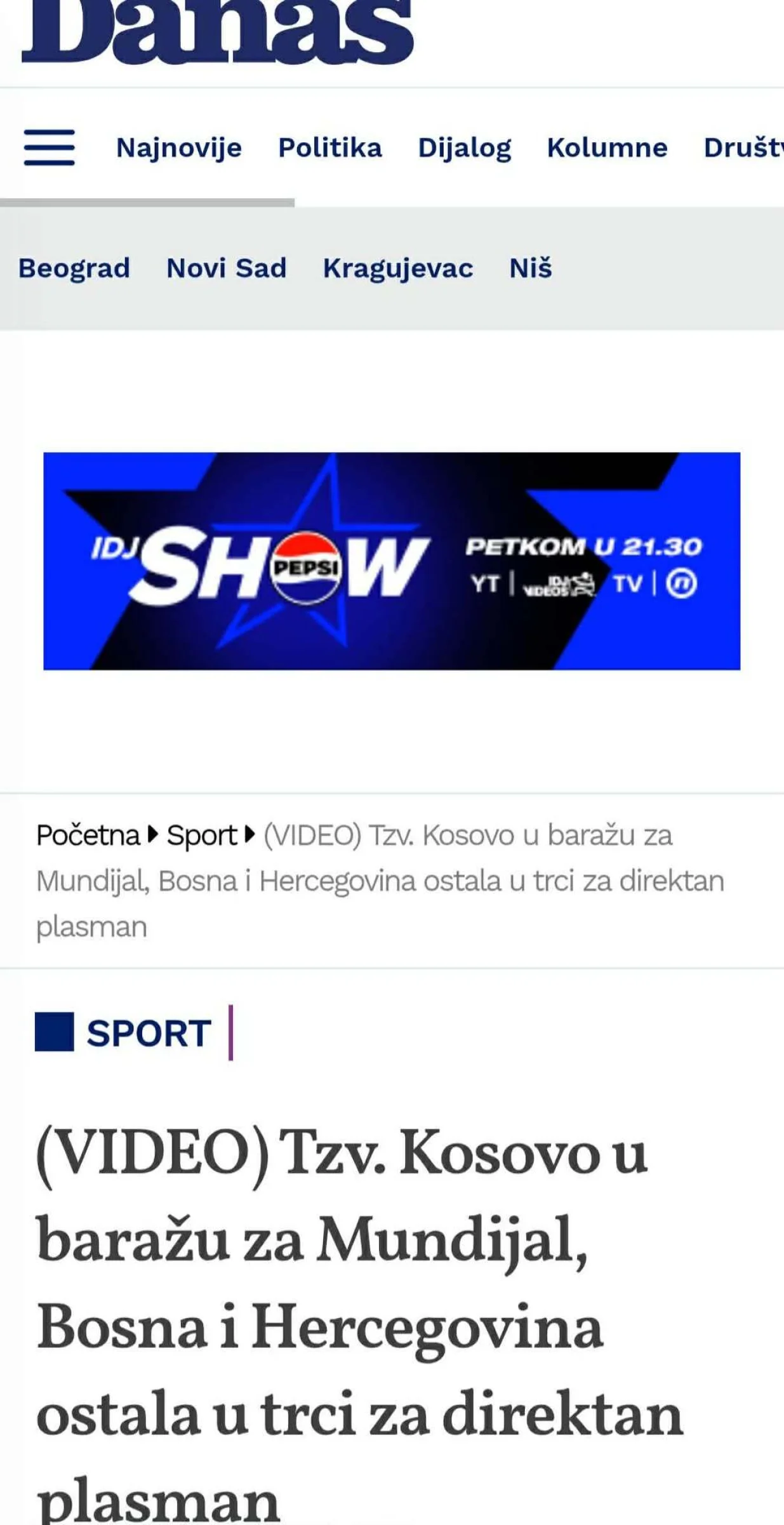 FOTO: Screenshot/Foto: 