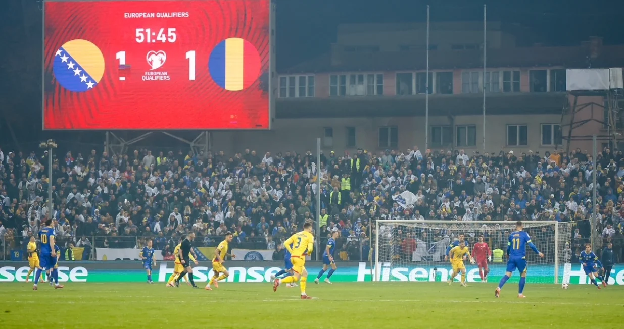 Detalj sa utakmica BiH - Rumunija (FOTO: Damir Deljo/Oslobođenje)/Foto: 