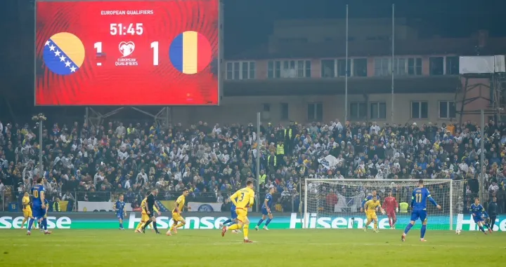 Detalj sa utakmica BiH - Rumunija (FOTO: Damir Deljo/Oslobođenje)/Foto: 