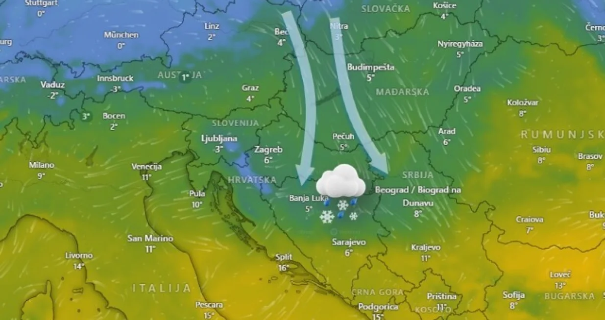 BH Meteo prognoza, vrijeme/