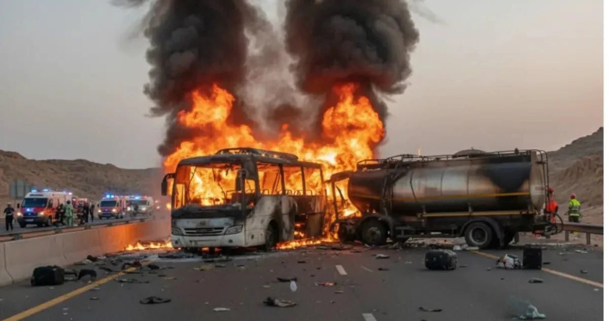 Sudar autobusa i cisterne u Saudijskoj Arabiji/Screenshot X