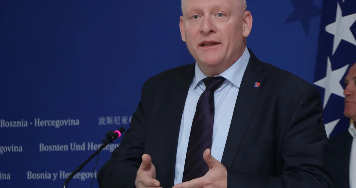 Pres-konferencija predsjedavajućeg i zamjenika predsjedavajućeg Kluba poslanika Demokratske fronte u Predstavničkom domu Parlamentarne skupštine BiH/Senad Gubelić