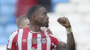 epa10301732 Ivan Toney of Brentford reacts after the English Premier League soccer match between Manchester City and Brentford FC in Manchester, Britain, 12 November 2022. EPA/Tim Keeton EDITORIAL USE ONLY. No use with unauthorized audio, video, data, fixture lists, club/league logos or 'live' services. Online in-match use limited to 120 images, no video emulation. No use in betting, games or single club/league/player publications/Foto: Tim Keeton