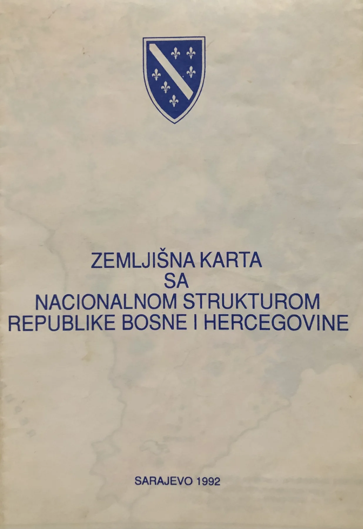 Zemljišna karta RBiH iz 1992. godine/ IGES//