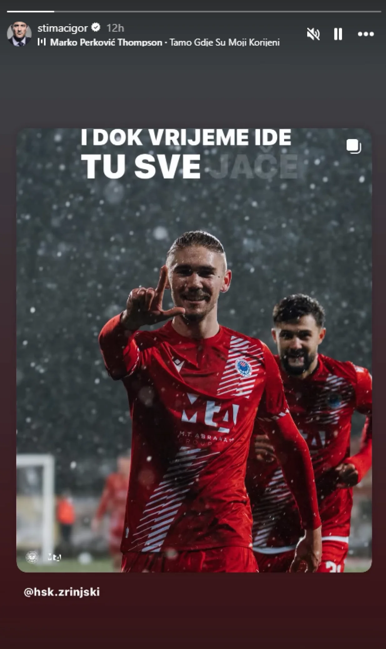 Igor Štimac slavi uz Thompsona/Foto: 