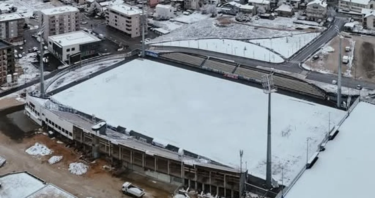 Stadion Mokri Dolac pod snijegom/Foto: 