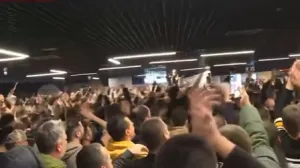 Grobari - navijači Partizana (FOTO: Screenshot/X)/Foto: 