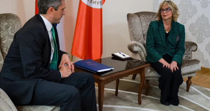 Fleming i Trišić-Babić na sastanku/Ambasada Sad U Bih