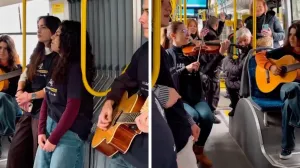 Mini koncert sarajevskih srednjoškolaca u trolejbusu/Facebook