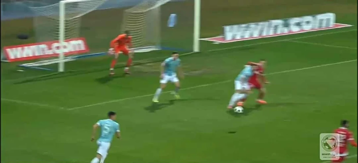 Gol Jovića za vodstvo Sloge protiv Posušja (FOTO: Screenshot/Arenasport)/Foto: 