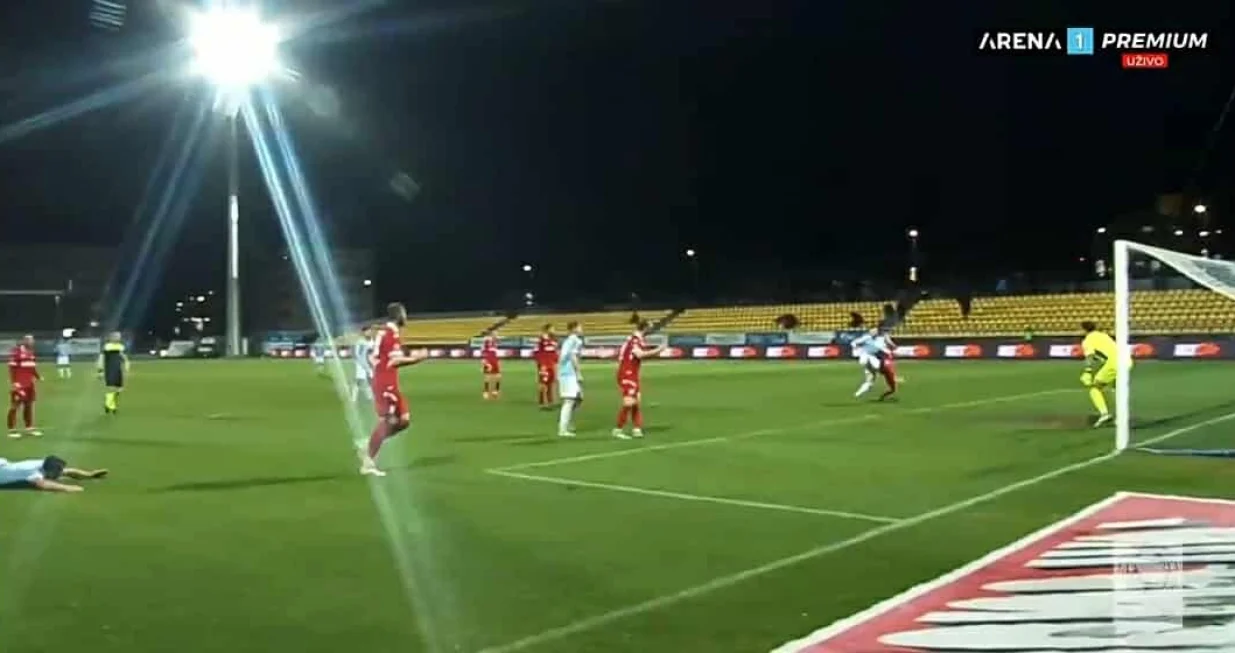 Gol Krekovića za preokret Posušja protiv Sloge (FOTO: Screenshot/Arenasport)/Foto: 