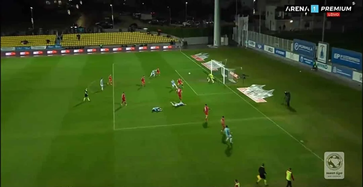 Gol Krekovića za preokret Posušja protiv Sloge (FOTO: Screenshot/Arenasport)/Foto: 