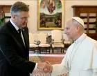 Plenković i papa Lav u Vatikanu/