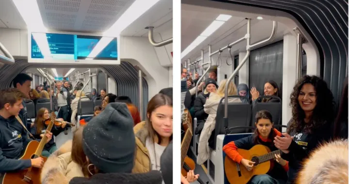 Učenici zasvirali i zapjevali u tramvaju/Vozimo Sarajevo Naprijed