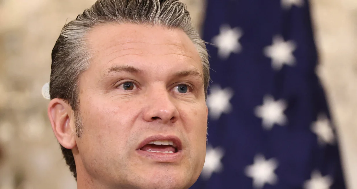 U.S. Secretary of Defense Pete Hegseth speaks during the Australia-United States Ministerial Consultations (AUSMIN) at the State Department in Washington, D.C., U.S., December 8, 2025. REUTERS/Kevin Lamarque/Kevin Lamarque