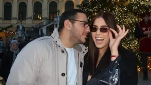 Una Čolić i momak, srbijanski biznismen/Prtsc