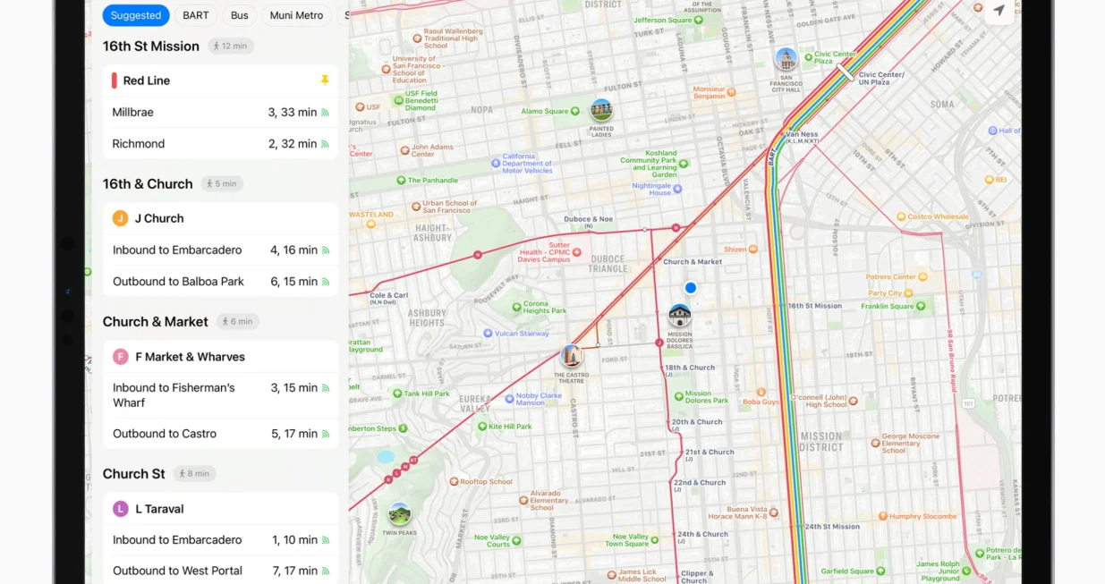 epa09254099 A handout photo made available by Apple showing a preview of the iPadOS15 with new features in Maps to navigate and explore the world as demonstrated during the keynote at the Apple World Wide Developers Conference in Cupertino, California, USA, 07 June 2021. EPA/Apple Inc./HANDOUT FOR EDITORIAL USE ONLY. Images cannot be altered or modified in any way, in whole or in part, that disparages Apple. HANDOUT EDITORIAL USE ONLY/NO SALES/Apple Inc./Handout