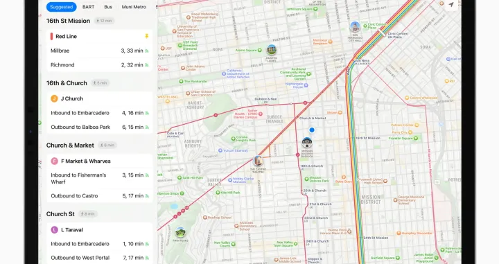 epa09254099 A handout photo made available by Apple showing a preview of the iPadOS15 with new features in Maps to navigate and explore the world as demonstrated during the keynote at the Apple World Wide Developers Conference in Cupertino, California, USA, 07 June 2021. EPA/Apple Inc./HANDOUT FOR EDITORIAL USE ONLY. Images cannot be altered or modified in any way, in whole or in part, that disparages Apple. HANDOUT EDITORIAL USE ONLY/NO SALES/Apple Inc./Handout