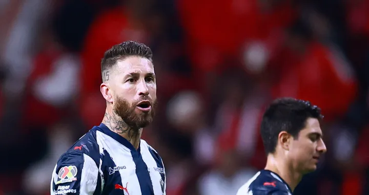 Soccer Football - Liga MX - Semi Final - Second Leg - Toluca v Monterrey - Estadio Nemesio Diez, Toluca, Mexico - December 6, 2025 Monterrey's Sergio Ramos reacts REUTERS/Eloisa Sanchez/Foto: Eloisa Sanchez