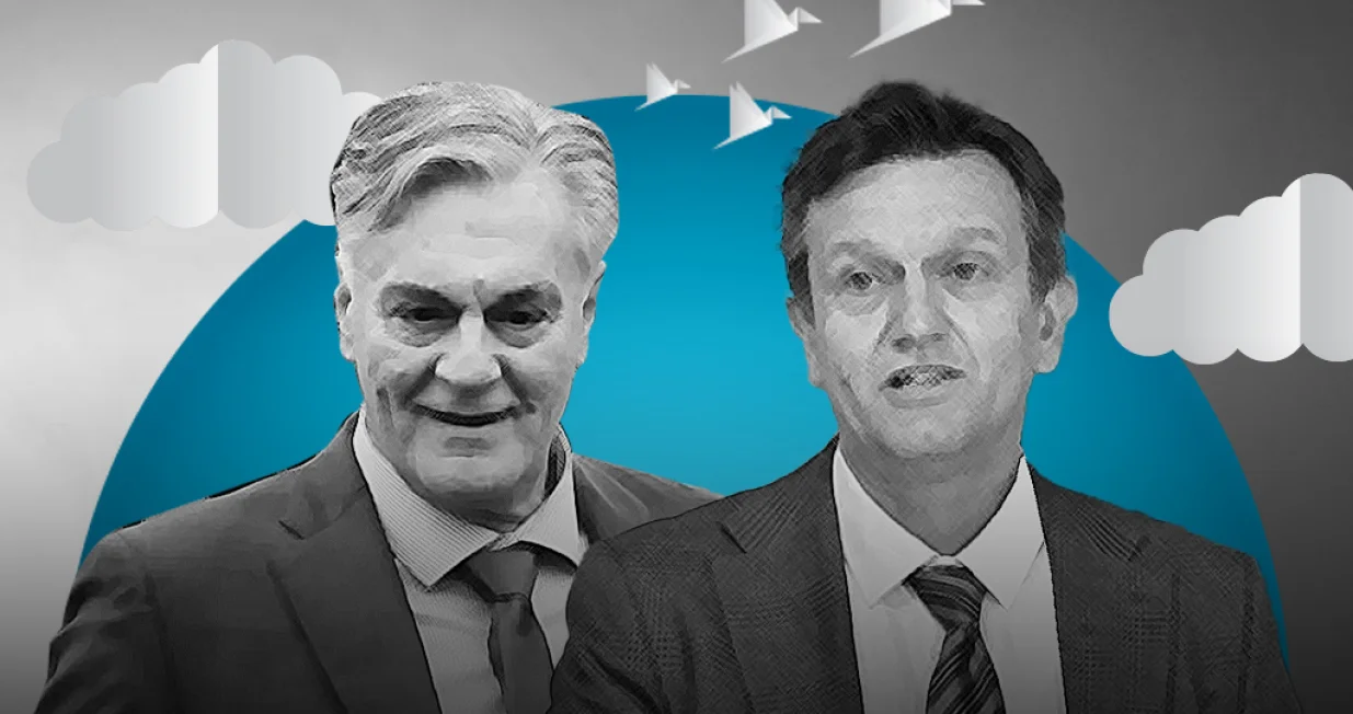 Sini&scaron;a Karan, Branko Blanu&scaron;a, kandidati, izbori u RS-u, vizual za kolumnu/Benjamin Krnić