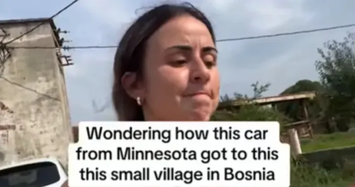 Travel blogerka, putovanje, BiH, selo, automobil, tablice, Minnesota/Prtsc
