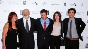 FILE PHOTO: Honoree Rob Reiner (2nd L) arrives with his wife Michele (L), and children Jake (C), Romy and Nick (R) at the 41st Annual Chaplin Award Gala in New York April 28, 2014. REUTERS/Lucas Jackson/File Photo REFILE - CORRECTING POSITIONING IN THE PHOTO FROM "NICK (C), ROMY AND JAKE (R)" TO "JAKE (C), ROMY AND NICK (R)"./Lucas Jackson
