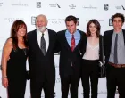FILE PHOTO: Honoree Rob Reiner (2nd L) arrives with his wife Michele (L), and children Jake (C), Romy and Nick (R) at the 41st Annual Chaplin Award Gala in New York April 28, 2014. REUTERS/Lucas Jackson/File Photo REFILE - CORRECTING POSITIONING IN THE PHOTO FROM "NICK (C), ROMY AND JAKE (R)" TO "JAKE (C), ROMY AND NICK (R)"./Lucas Jackson