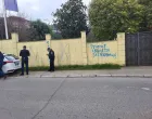 Grafiti na Ambasadi BiH u Podgorici/
