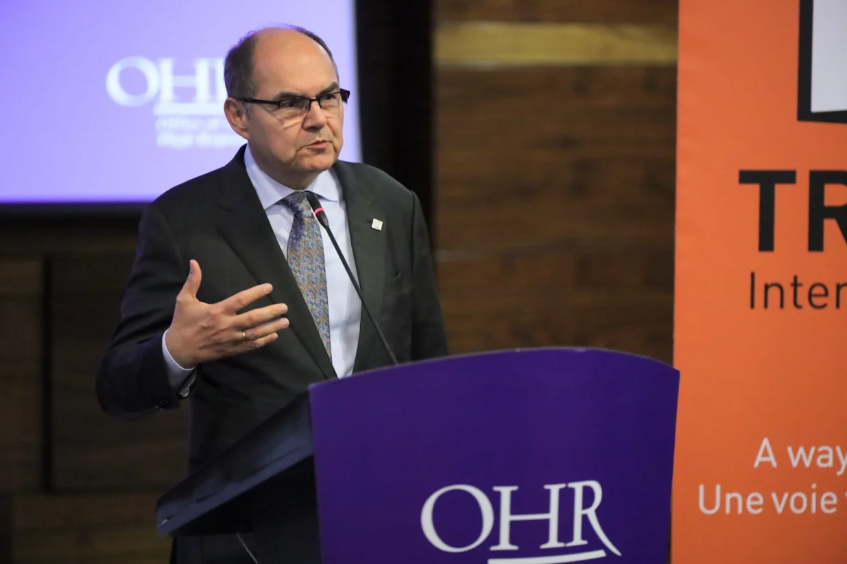 Konferencija za medije visokog predstavnika Christiana Schmidta i direktora Međunarodne akademije nirnber&scaron;kih principa, profesora Christopha Safferlinga/Senad Gubelić